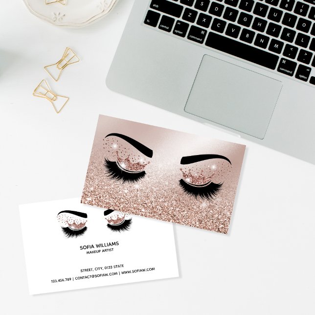 Makeup artist Crown Lashes Beauty Salon Extension Business Card (Creator Uploaded)