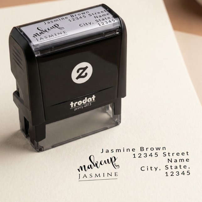 Makeup Artist Custom Return Address Elegant Self-inking Stamp (Creator Uploaded)