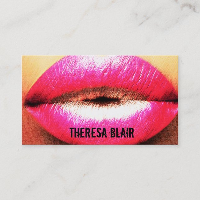 Makeup Artist Edgy Business Card (Front)