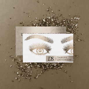 Makeup Artist   Elegant Champagne Gold Taupe Business Card
