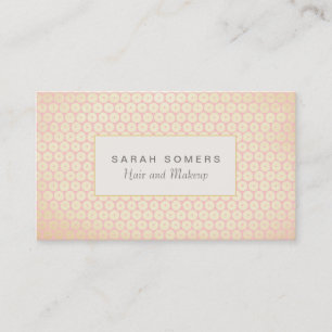 Makeup Artist Elegant Light Pink Pattern Business Card