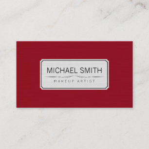 Makeup Artist Elegant Modern Brick Colours Business Card