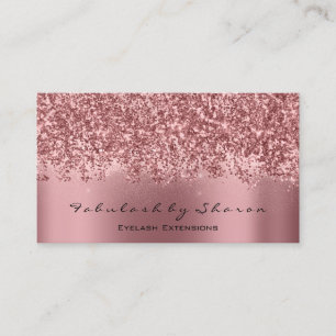 Makeup Artist Event Lashes Glitter Rose Spark Business Card