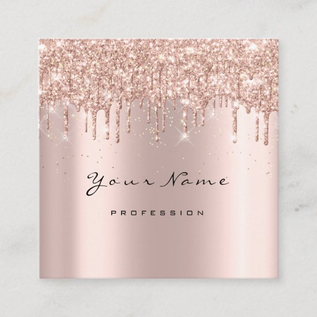 Makeup Artist Event Planner Glitter Spark Event1 Square Business Card (Front)