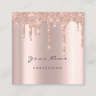 Makeup Artist Event Planner Glitter Sparkly Square Square Business Card