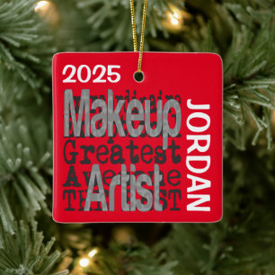 Makeup Artist Extraordinaire CUSTOM Ceramic Ornament