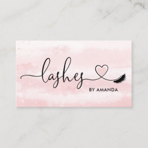 Makeup Artist Eyebrow Eyes Lashes Heart Business Card