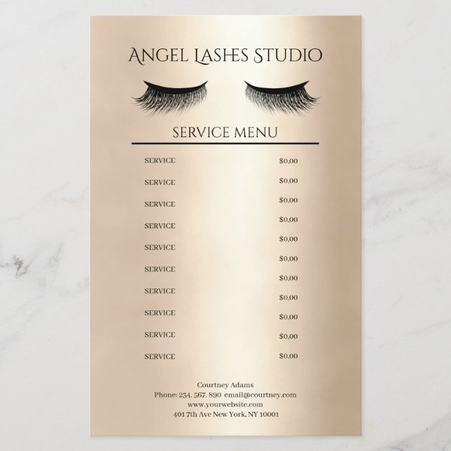 Makeup Artist Eyelash Extensions beidseitig Flyer (Front)