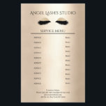 Makeup Artist Eyelash Extensions Flyer<br><div class="desc">mask designer - Eyelash Extensions Flyer price list in gold colors. You can select and change font,  color,  position,  etc. individually using "further personalize". This product does not use gold particles / glitzers,  gold is only the color.</div>