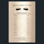 Makeup Artist Eyelash Extensions Flyer<br><div class="desc">mask designer - Eyelash Extensions Flyer price list in gold colors. You can select and change font, color, position, etc. individually using "further personalize". This product does not use gold particles / glitzers, gold is only the color.</div>