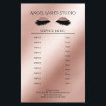 Makeup Artist Eyelash Extensions Flyer<br><div class="desc">mask designer - Eyelash Extensions Flyer price list in rose´ gold colors. You can select and change font,  color,  position,  etc. individually using "further personalize". This product does not use sparkling particles,  Rose´-Gold is only the color.</div>