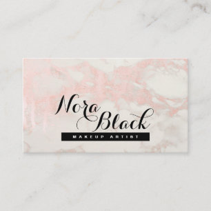Makeup Artist Eyelash Lashes Glitter Pink Rose Business Card