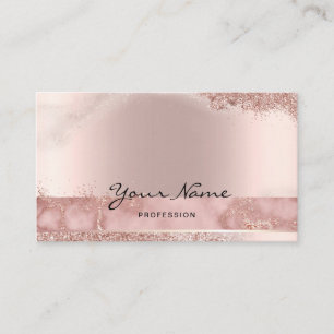 Makeup Artist Eyelash Lashes Rosegold script Business Card