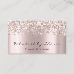 Makeup Artist Eyelash Mink Lashes Grey Rose Business Card