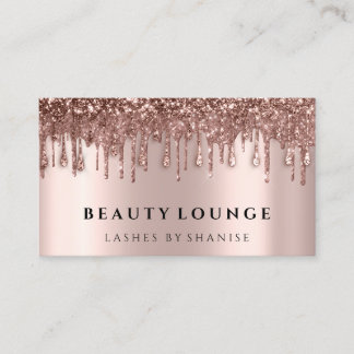 Makeup Artist Eyelash Rose Drips Hair Nails Appointment Card