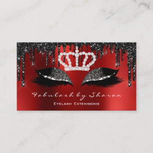 Makeup Artist Eyelashes Extension Black Drip Royal Business Card