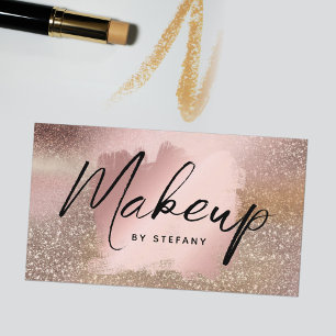Makeup Artist Eyeliner Lettering Pastel Glam Business Card