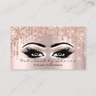 Makeup Artist Eyes Lashes Glitter Drip Blush Spark Business Card