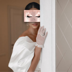 Makeup Artist Eyes Lashes Glitter Drips Photo Business Card