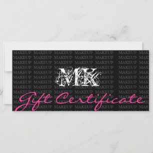 Makeup Artist Gift Certificate Pink