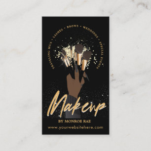 Makeup Artist Glam MUA Beauty Salon Logo Business  Card