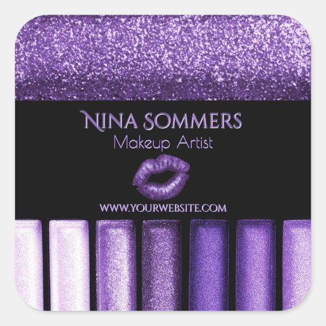 Makeup Artist Glam Violet Eyeshadow Sticker (Front)