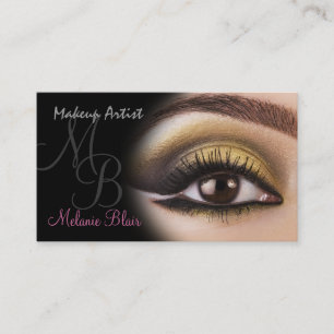 Makeup Artist Gold Eye Business Card