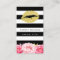 Makeup Artist Gold Lips Modern Floral Deco Stripes