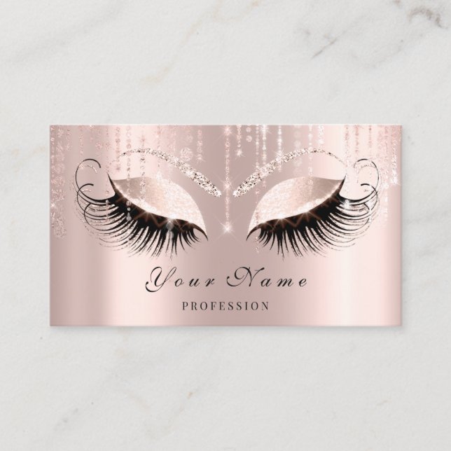 Makeup Artist Hair Eyelashes Appointment Card (Front)