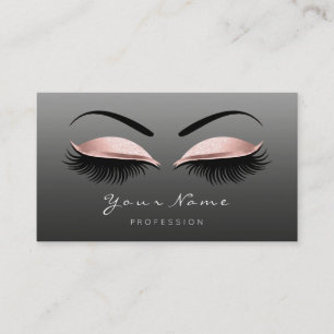 Makeup Artist Hair Lashes Pink Black White Eyes Appointment Card
