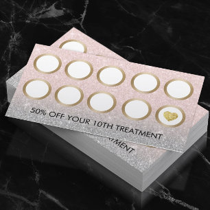Makeup Artist Hair Salon Blush Pink Loyalty Card