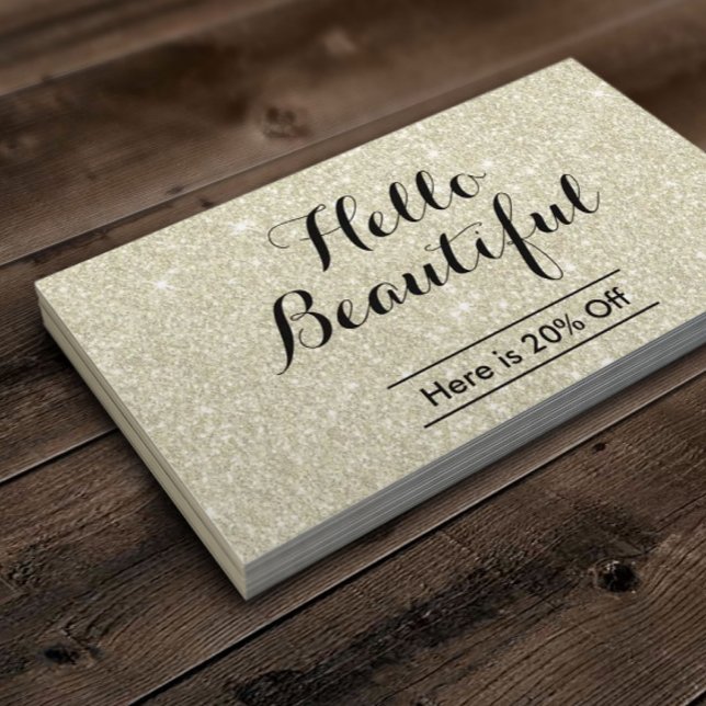 Makeup Artist Hair Salon Elegant Ivory Referral (Creator Uploaded)