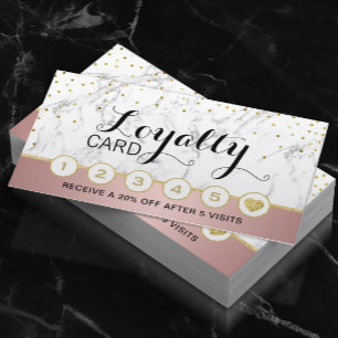 Makeup Artist Hair Salon Marble Rose Gold Loyalty