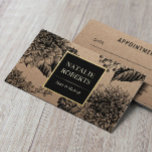 Makeup Artist Hair Salon Vintage Floral Kraft Appointment Card<br><div class="desc">Makeup Artist Hair Salon Vintage Black Floral Rustic Kraft Appointment Cards.</div>