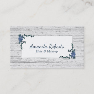 Makeup Artist Hair Salon Vintage Floral Rustic Business Card