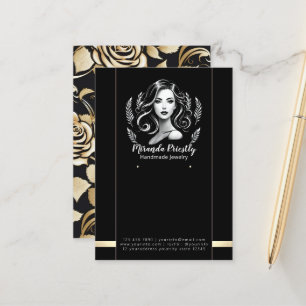 Makeup Artist Hair Stylist Modern Jewellery Displa Appointment Card