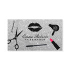 Makeup Artist & Hair Stylist Modern Silver Glitter