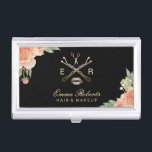 Makeup Artist Hair Stylist Vintage Floral Salon Business Card Holder<br><div class="desc">Makeup Artist Hair Stylist Vintage Floral Salon Business Card Holder.</div>