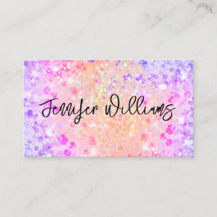 Makeup Artist Holographic Purple Glitter Modern Bu Business Card