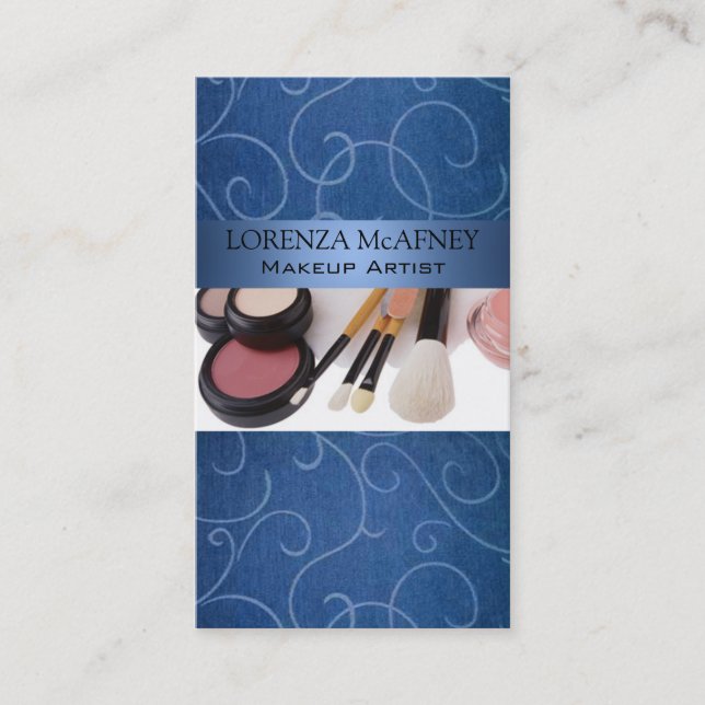 Makeup Artist II Professional Cosmetologist Business Card (Front)