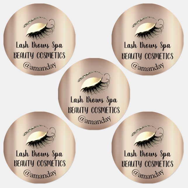 Makeup Artist Lash Brows Custom Logo Golg (Group)