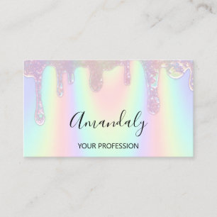 Makeup Artist Lash Nail Custom Logo Holograph Business Card