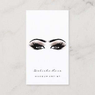 Makeup Artist Lashes Glitter Eyebrows Rose Eyes Business Card