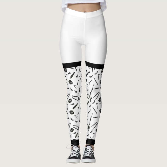 Makeup artist Lashes Lash artist Beauty Salon Girl Leggings (Front)