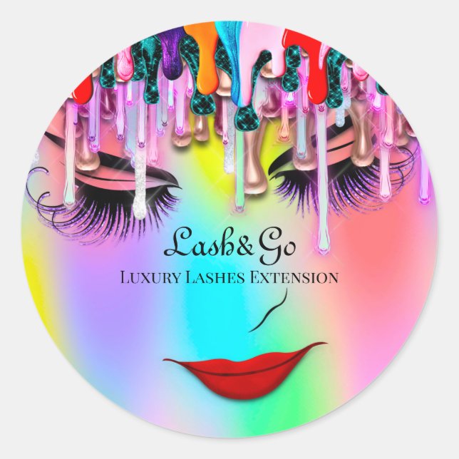 Makeup Artist Lashes Product Sticker Beauty Name  (Front)