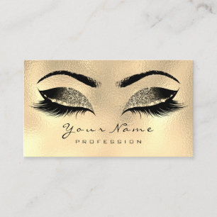 Makeup Artist Lashes Sepia Gold Appointment Card