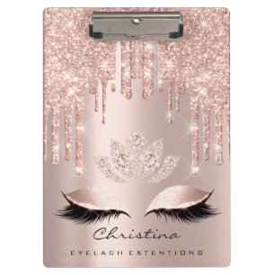 Makeup Artist Lashes Spark Event Planner Lotus Eye Clipboard