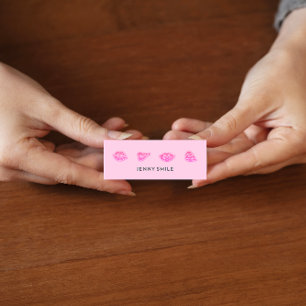 Makeup Artist Lips Nurse Cosmetic Injector Qr Code Mini Business Card