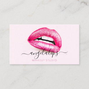 Makeup Artist Lips pink sense Business Card