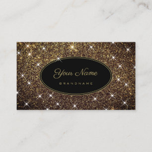 Makeup Artist Luminous Stars Elegant Gold Glitter Business Card